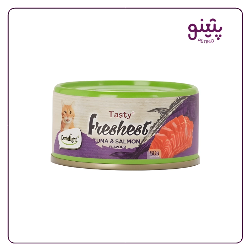 کنسرو گربه دنتالایت با طعم ماهی تن و سالمون