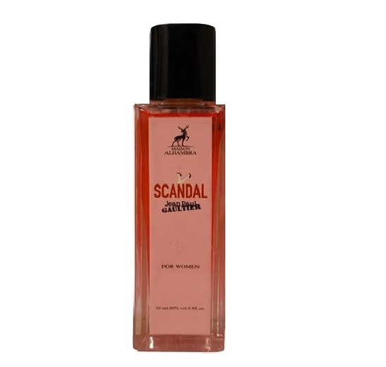عطر جیبی زنانه الحمبرا مدل اسکندال (Scandal) حجم 35 میلی