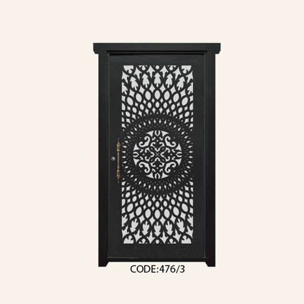 درب یک لنگه فلزی CNC طرح 476