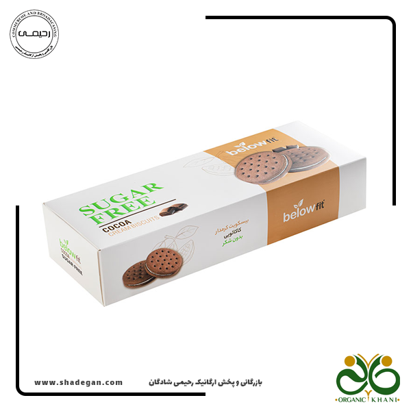 بیسکویت کرمدار کاکائویی بدون قند بیلو ۴۵۰ گرمی