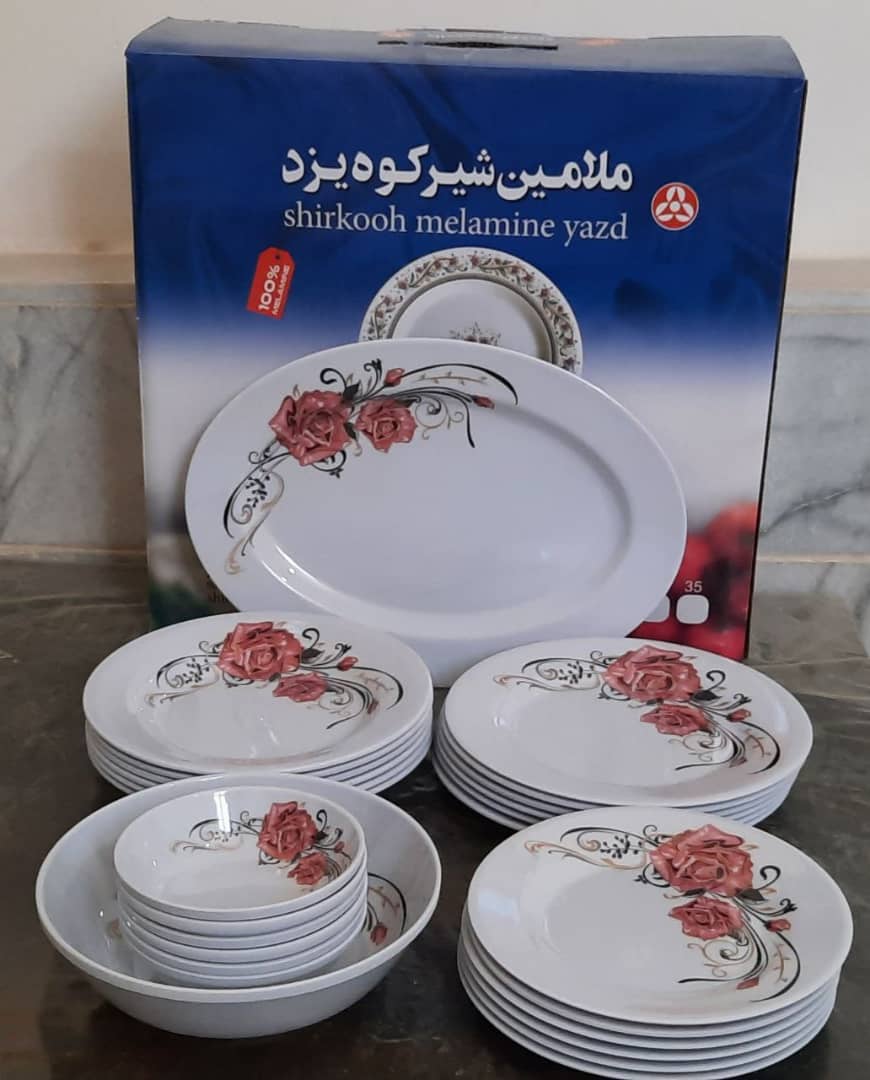 سرویس 6نفره 26 پارچه گرد طرح رز