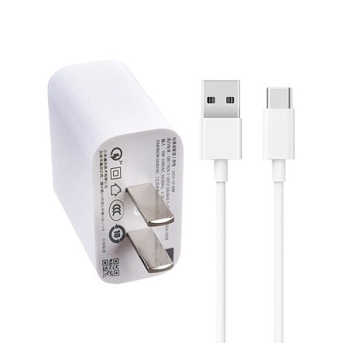شارژر دیواری فست شارژ Xiaomi Redmi Note 10 3A QC3 PD 22.5W سرجعبه + کابل Type-C و جعبه گوشی