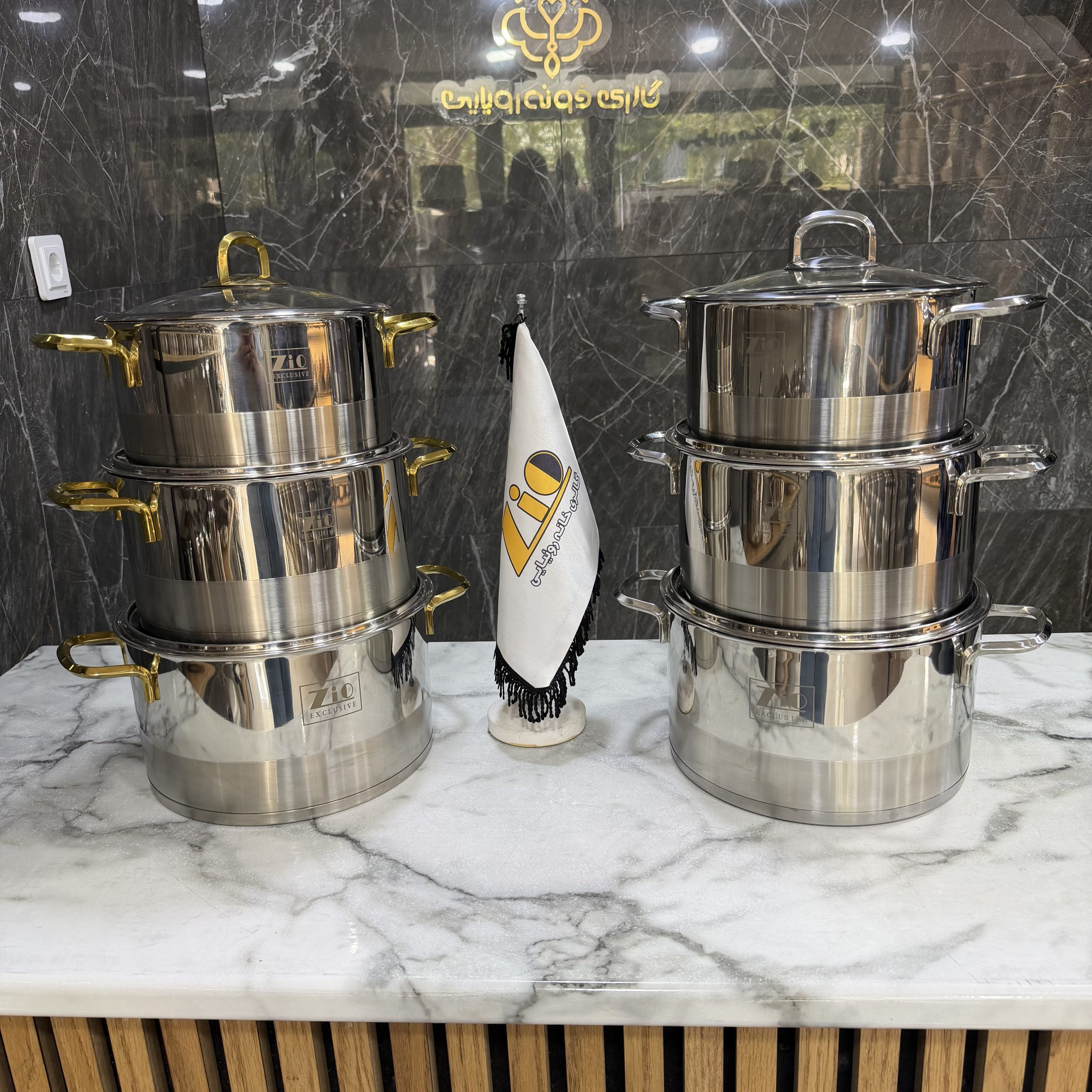 ست قابلمه استیل ۶ پارچه ساده