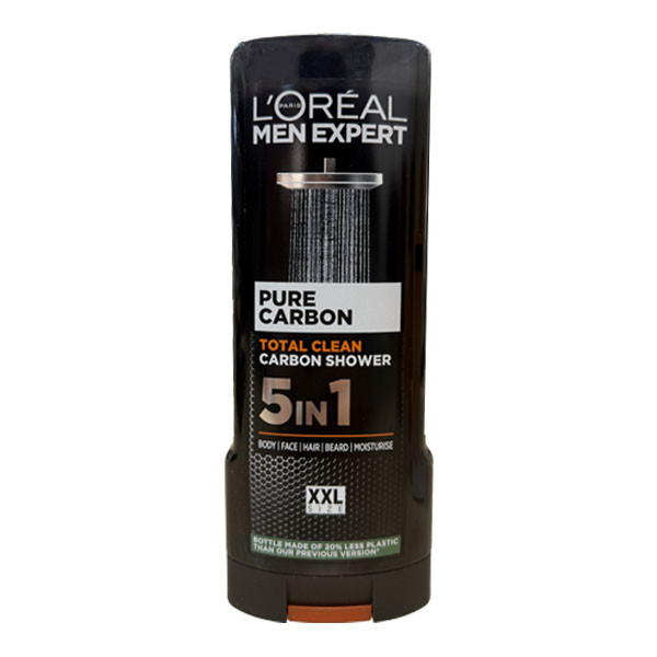 شامپو سر و بدن لورال Loreal مدل clean Carbon حجم XXL