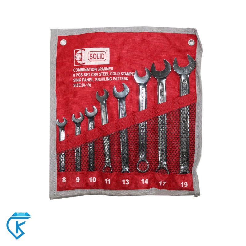 آچار یکسر رینگ 8 عددی SOLID
