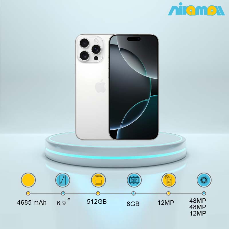 گوشی موبایل اپل مدل iPhone 16 Pro Max دو سیم کارت ظرفیت 512 گیگابایت رم 8 گیگابایت