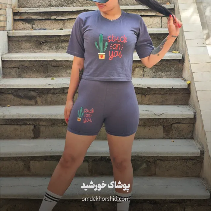 کراپ شورتک پنبه کاکتوس
