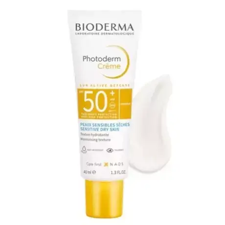 کرم ضد آفتاب بی رنگ فتودرم spf50 بایودرما پوست خشک و حساس