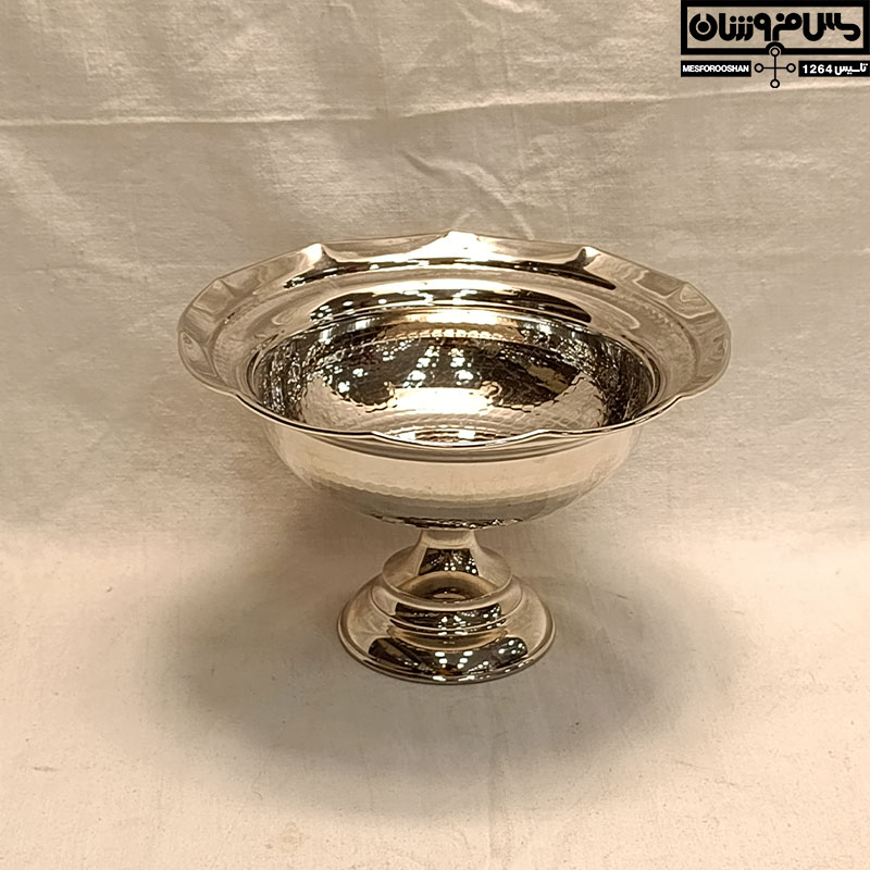 میوه خوری مسی تک پایه آبکاری کروم مدل کولاک