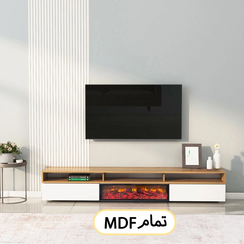 میز تلویزیون شومینه ایرانیان کد 111