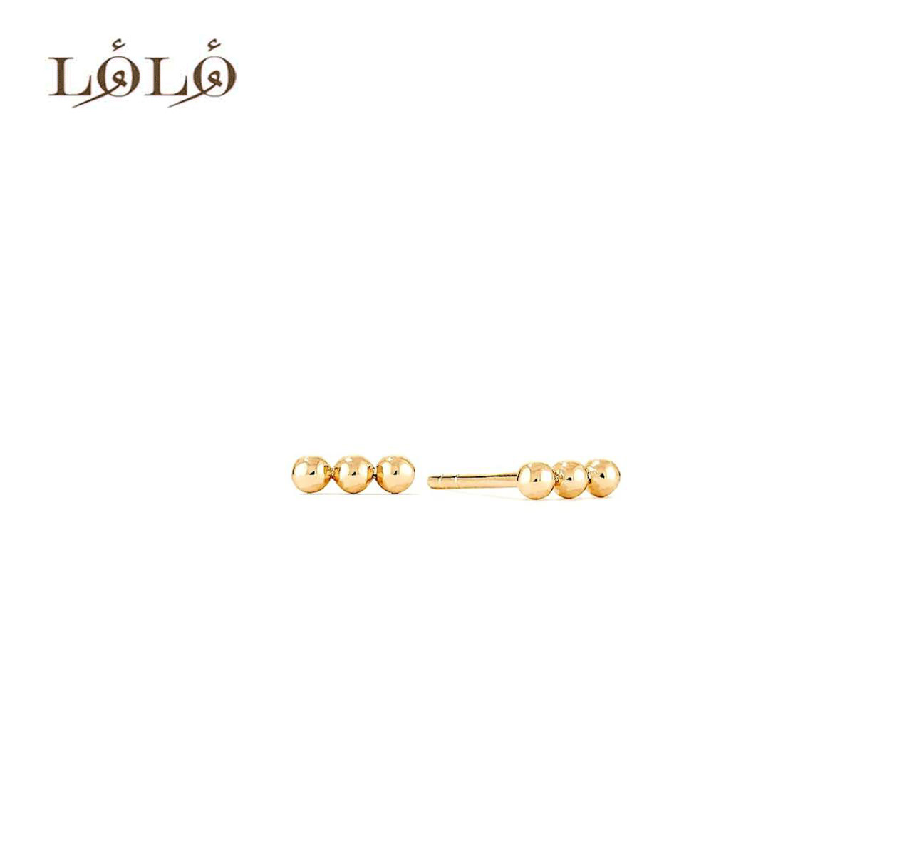 گوشواره نقره توپی مستطیل
