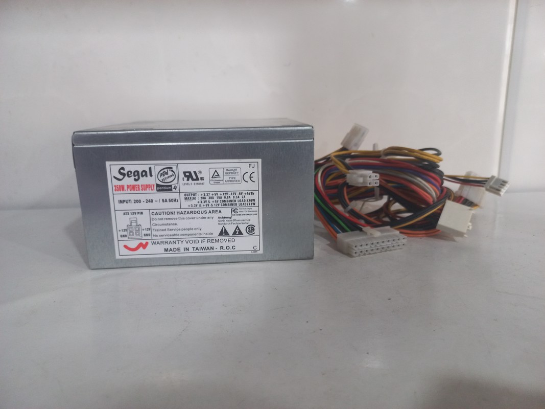 پاور 20 پینSEGALمدل350W PENTIUM4-استوک(حد اکثر توان 430 وات)