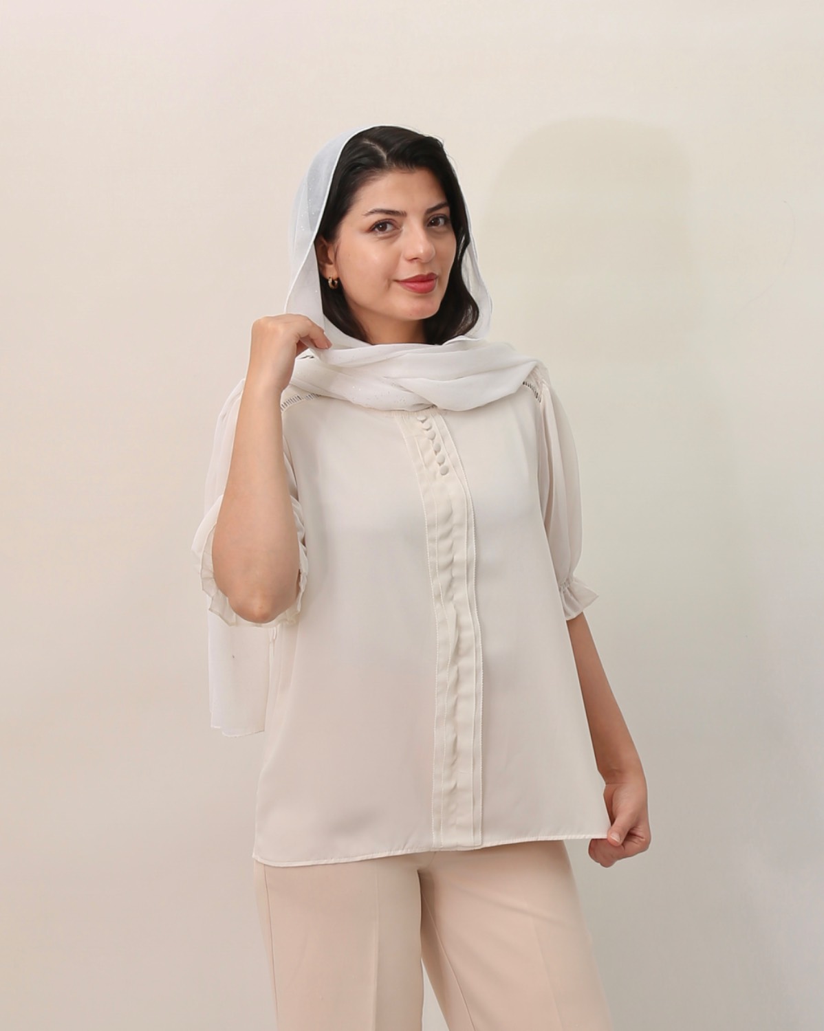 شومیز یقه چین وارداتی مروارید (کپی)