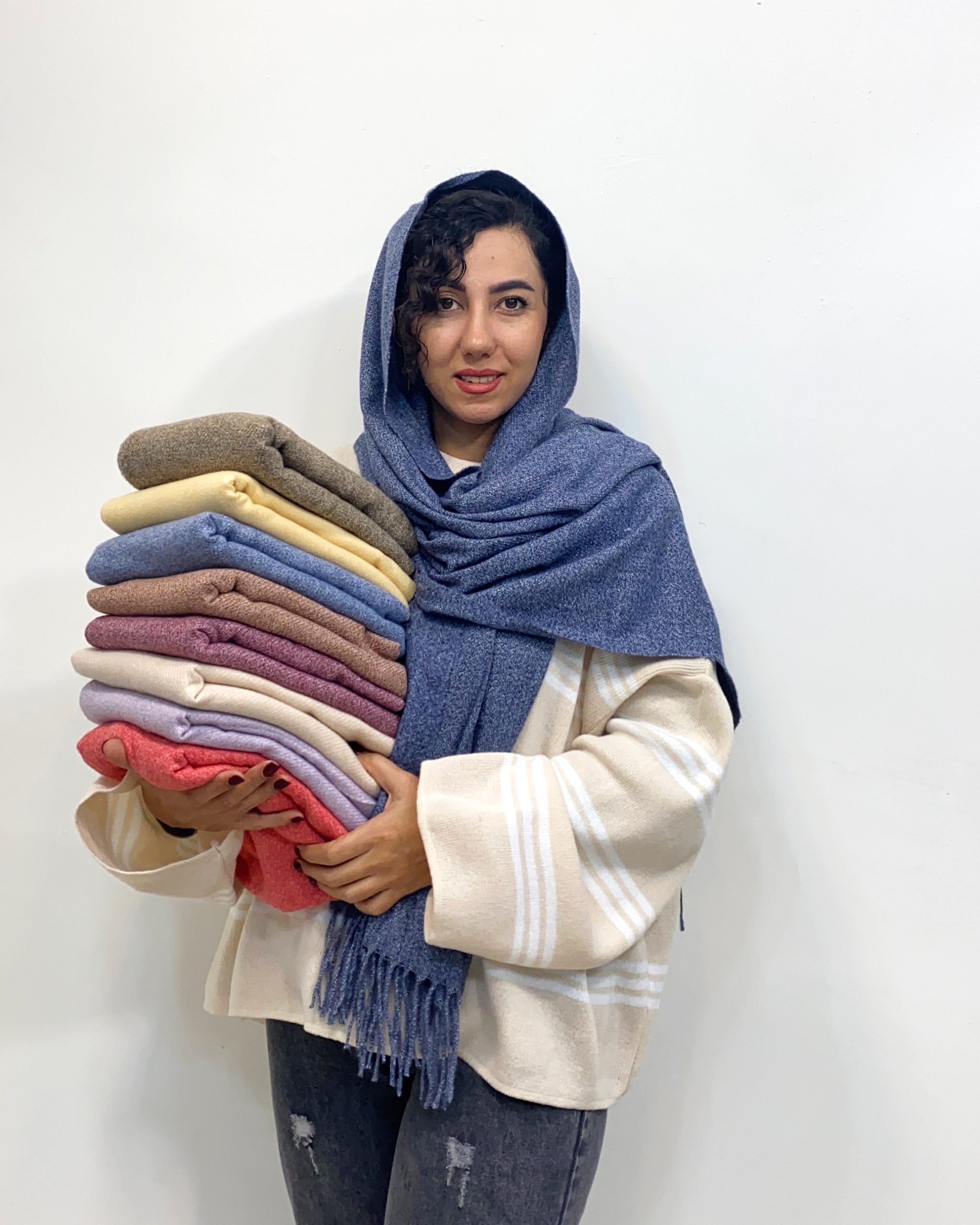 شال موهر ساده ریشه فیتیله ای