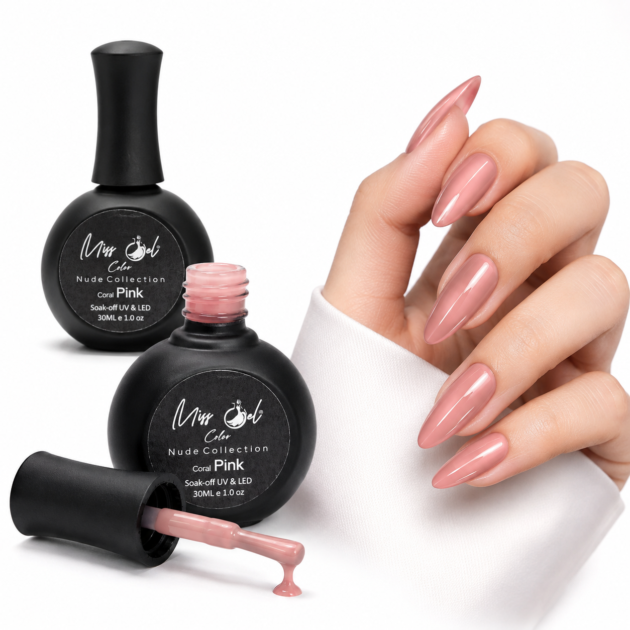 لاک ژل برند میس ژل رنگ PINK صورتی
