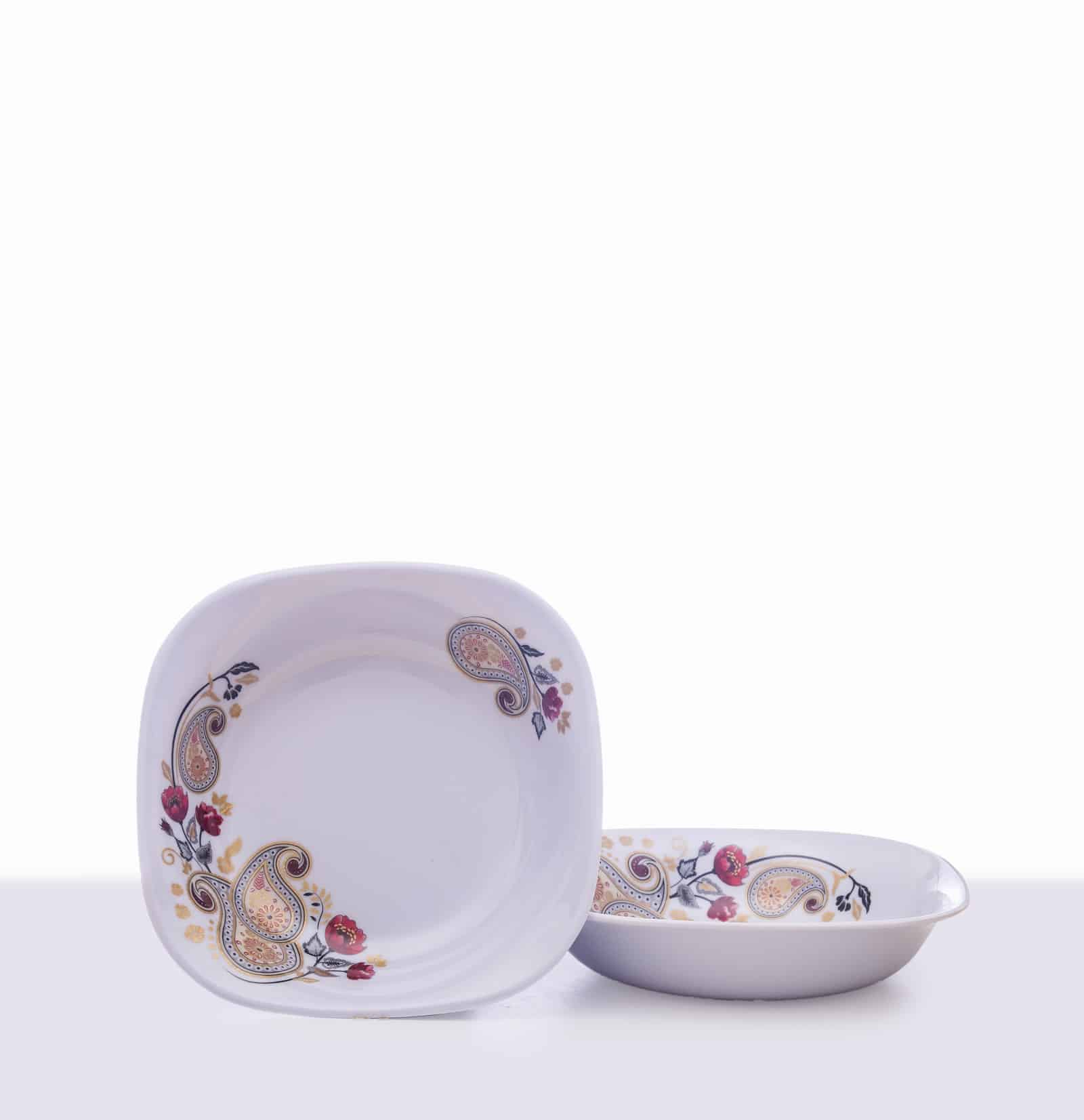 کاسه سالاد کوچک چهارگوش طرح ترمه