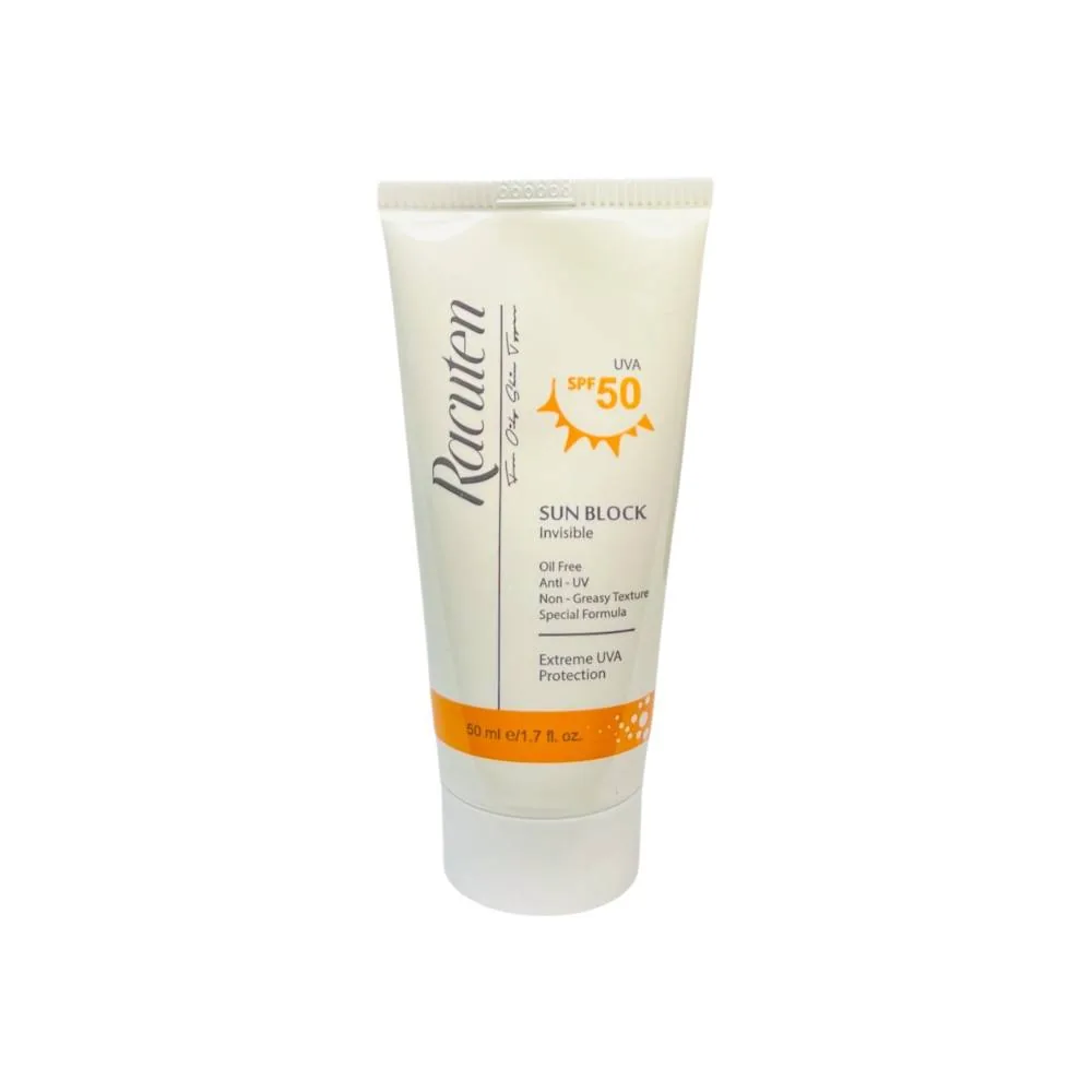 کرم ضد آفتاب بی رنگ پوست چرب و مختلط راکوتن SPF50
