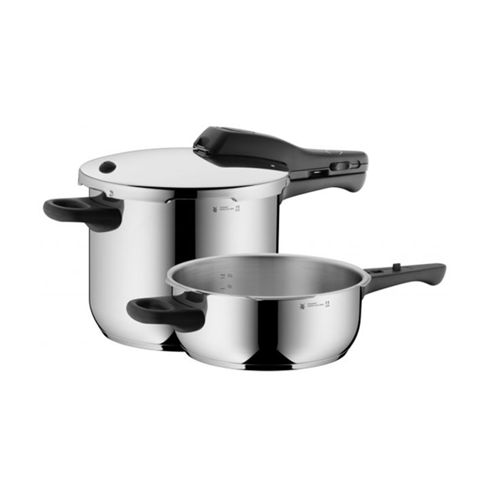 زودپز دو قلو 3 و 6,5 لیتر پرفکت وی ام اف | WMF Perfect Pressure Cooker 6,5L + 3,0L