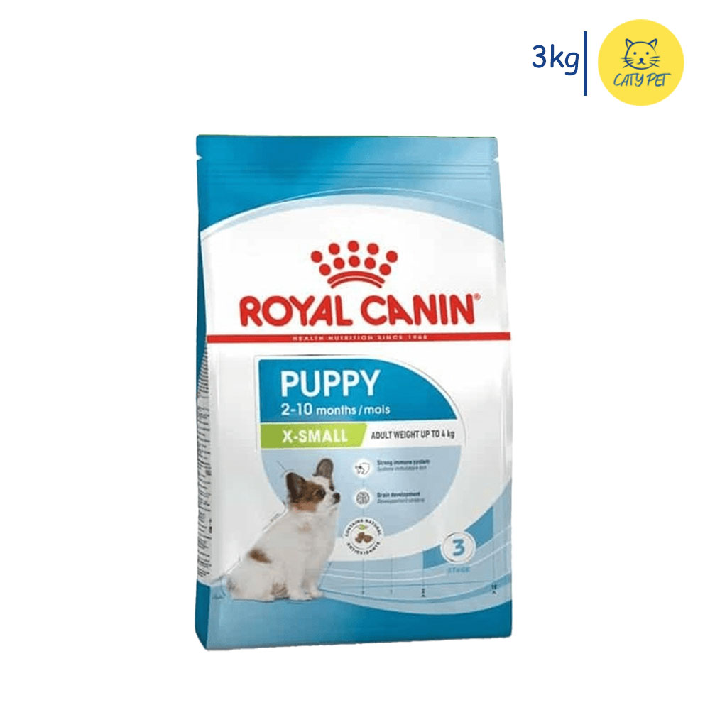 غذای خشک توله سگ رویال کنین نژاد بسیار کوچک X-Small Puppy وزن 3 کیلوگرم