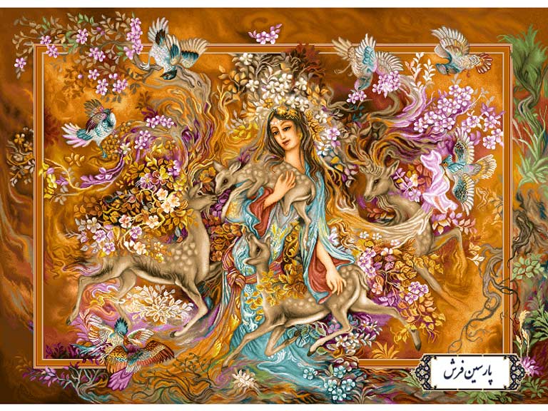 نخ و نقشه تابلو فرش مینیاتور گرمای عشق - کد NM5666