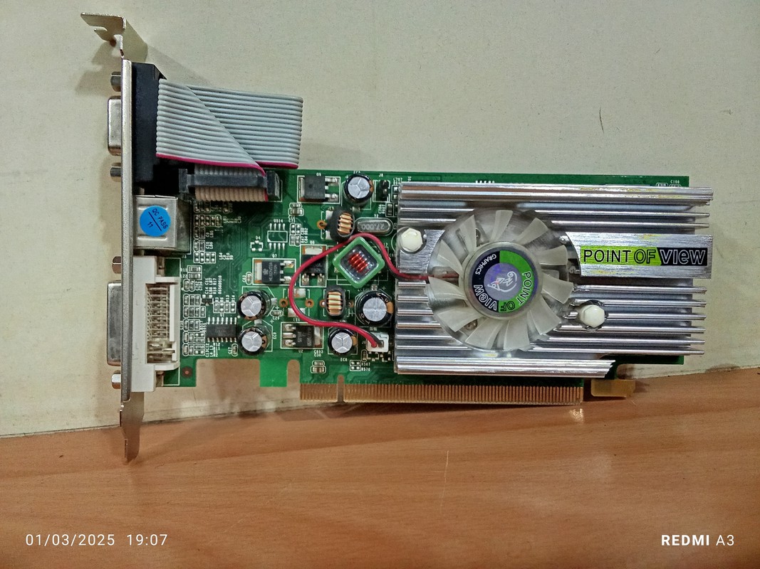 کارت گرافیک 256 مگ برندPOINT OF VIEWمدلGFORCE 8400GS-استوک