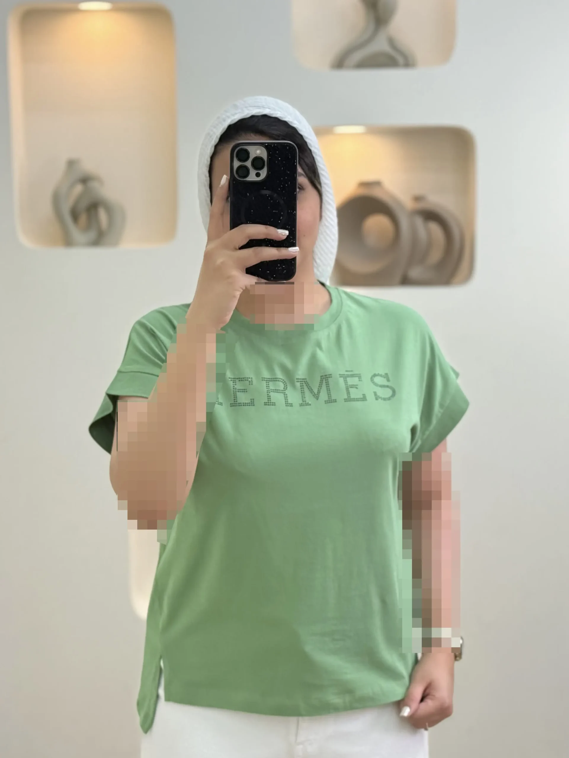 تاپ آستین دوبل Hermes - سبز