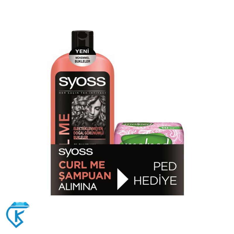 شامپو سایوس مدل موهای فر حجم 550 میل SYOSS CURL ME همراه با هدیه نوار molped