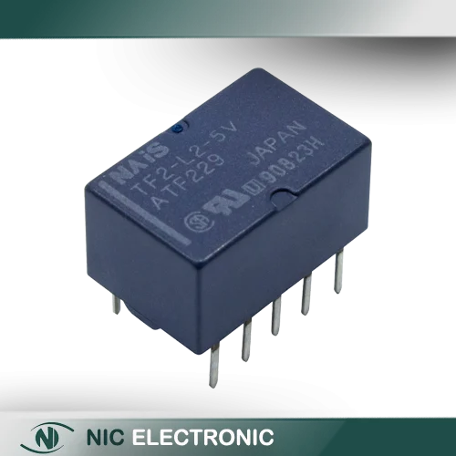 رله 5V مینیاتوری 10 پایه ژاپنی مارک NAIS کد TF2-L2