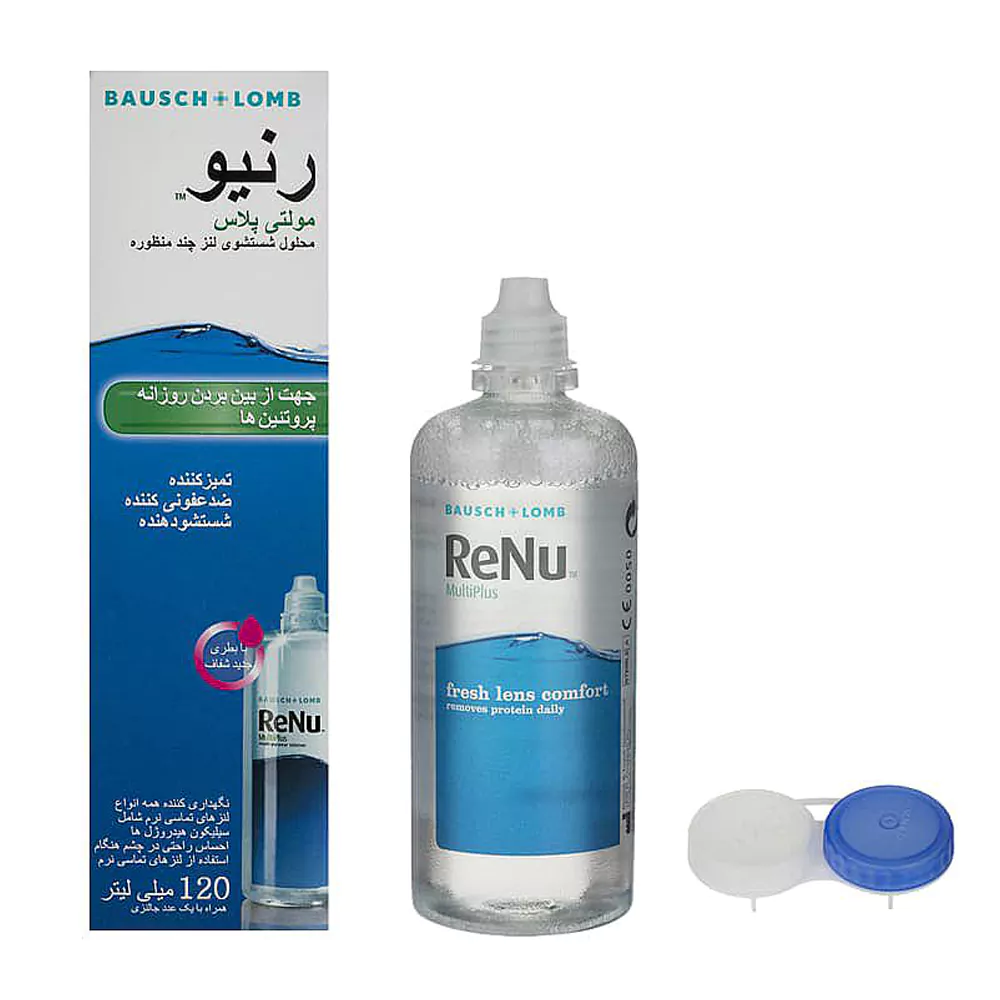 محلول شست و شوی لنز رنیو بوش اند لومب مدل مولتی پلاس 240 میل