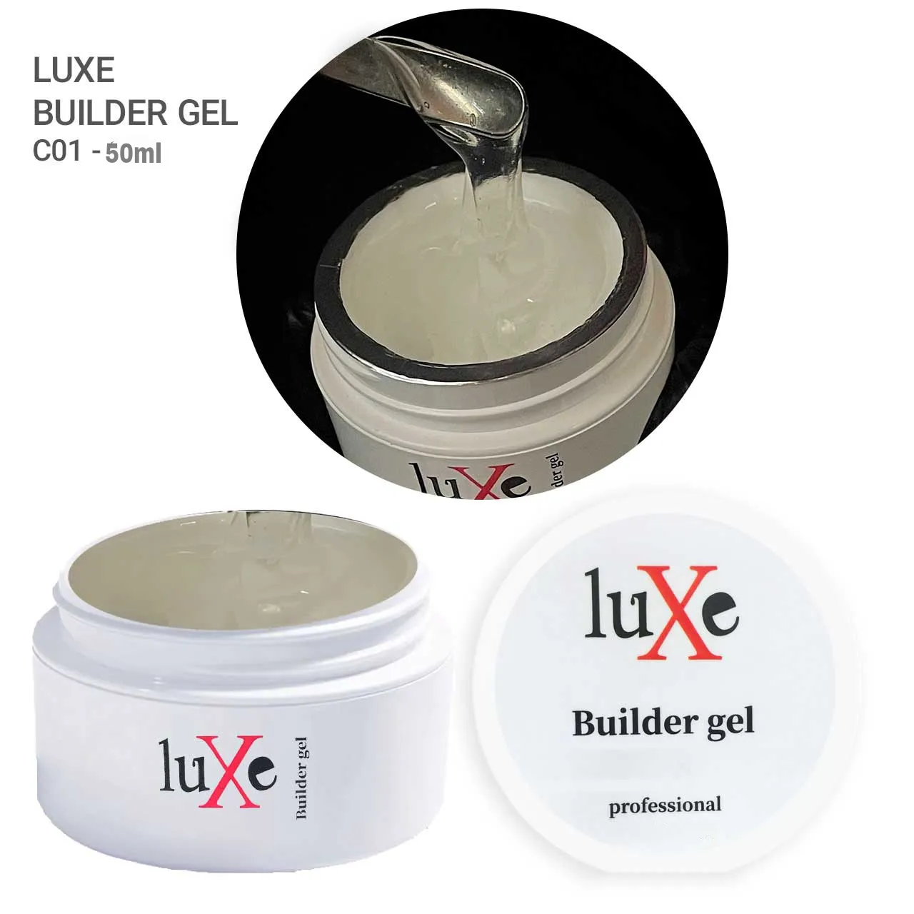 بیلدر ژل لوکسی 50 میل کلیر Luxe Clear