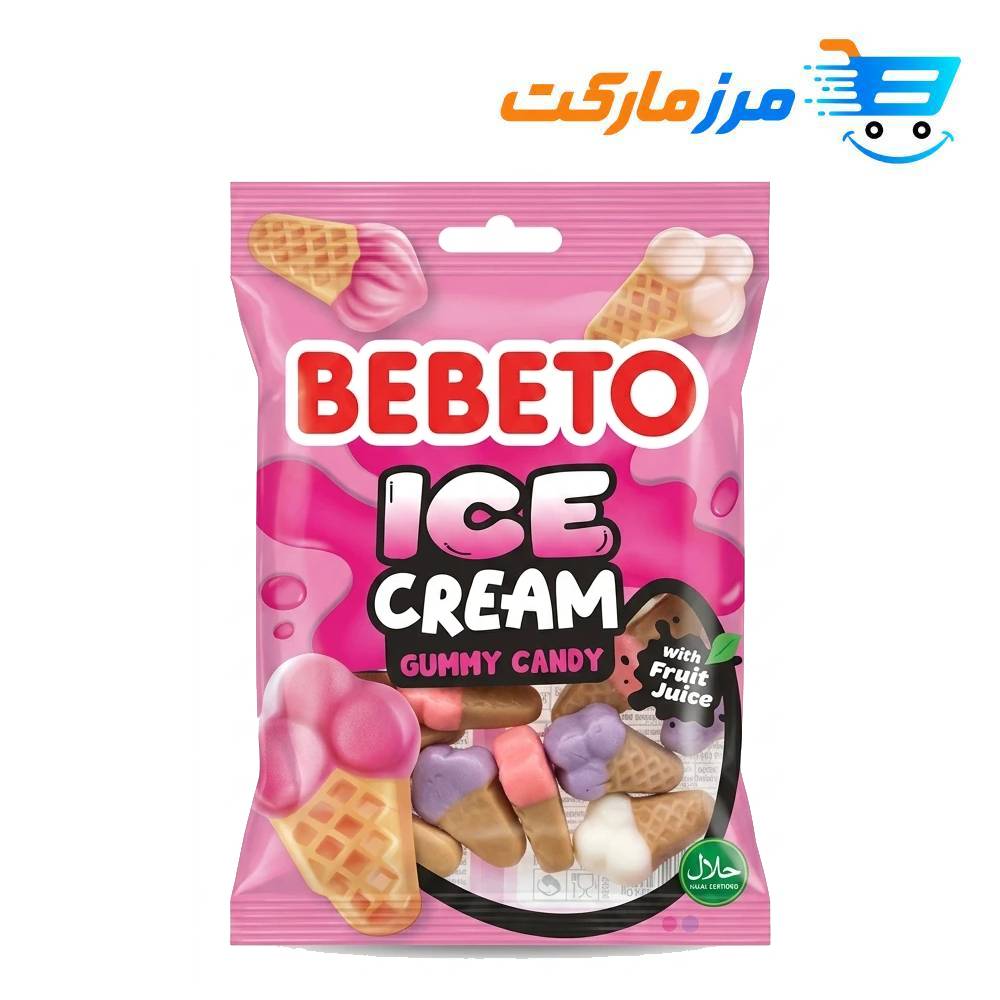 پاستیل ببتو BEBETO مدل بستنی 80گرمی