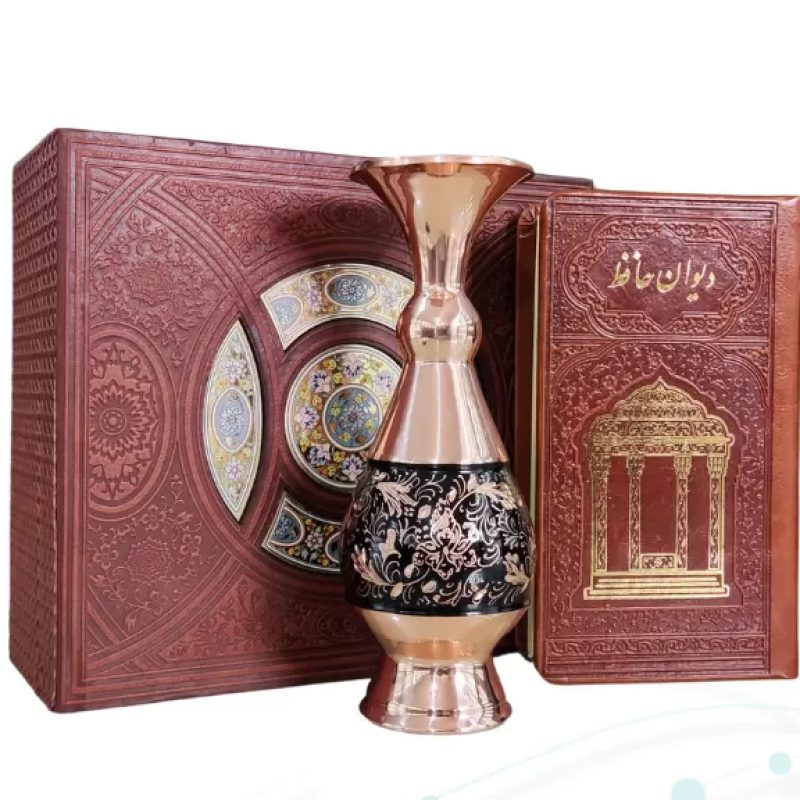 حافظ پالتویی چرم با گلدان الماس تراش