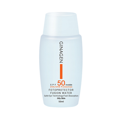 ضد آفتاب بی رنگ پوست چرب فیوژن واتر ژیناژن SPF50 حجم 50 میل