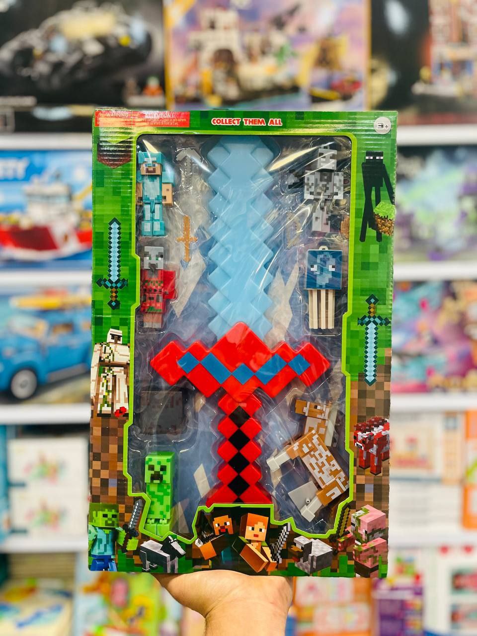فیگور و شمشیر ماینکرفت | Minecraft Sword & Figure Set