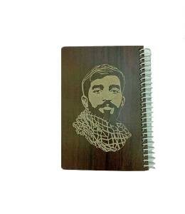 دفتر 60برگ چوبی لیزری حججی نیم جیبی