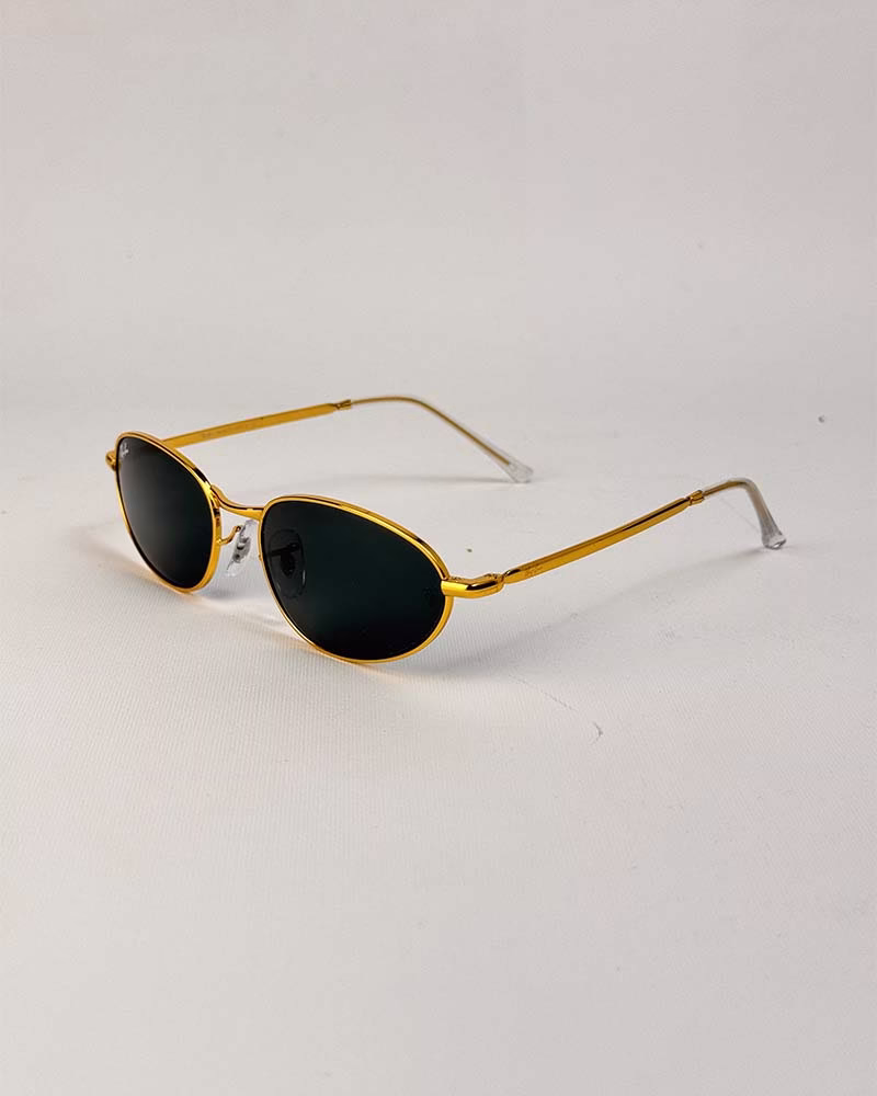عینک آفتابی زنانه ریبن مدل RayBan RB3734 - فريم طلايي عدسي مشكي