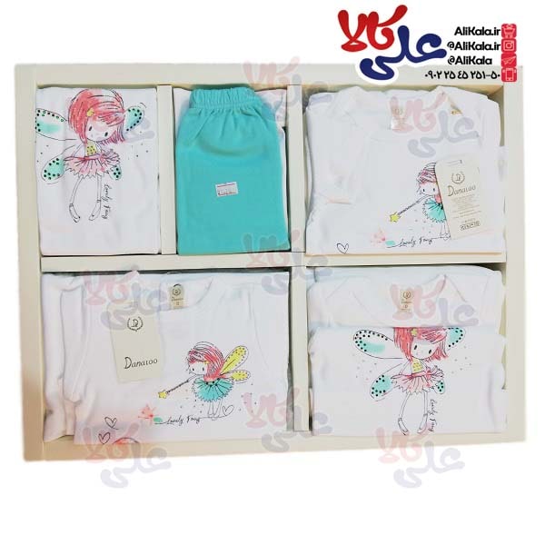 ست لباس نوزادی 19 تکه دانالو طرح دختر بالدار کد1