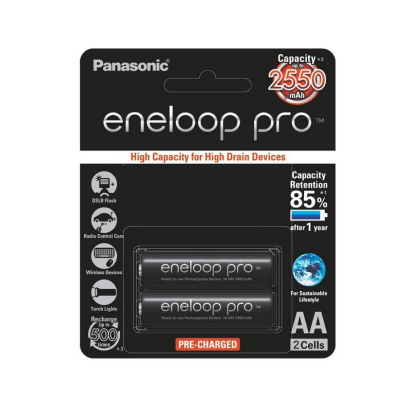 باتری قلمی پاناسونیک مدل Eneloop pro 2550mAh دوتایی