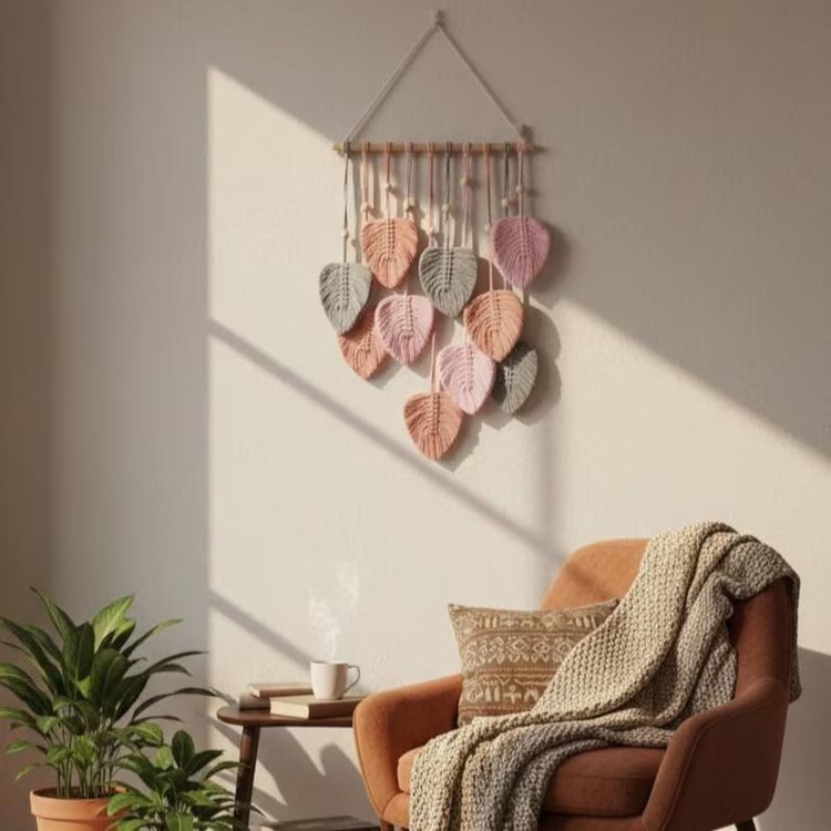 دیوارکوب مکرومه کد 294 برند گره چی و رنگ دلخواه