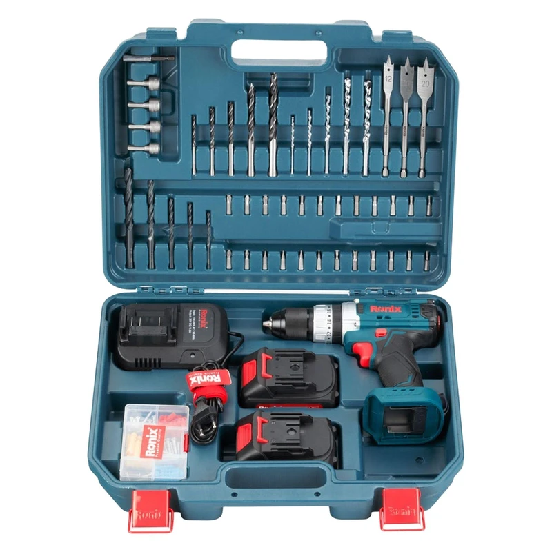 کیت دریل چکشی شارژی 20 ولت رونیکس مدل RS-8619 (کپی)