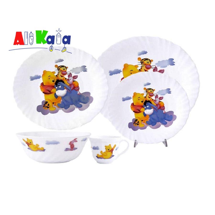 سرویس غذا خوری آرکوپال کودک گرد پارس اوپال طرح پو و الاغ Pooh کد 07