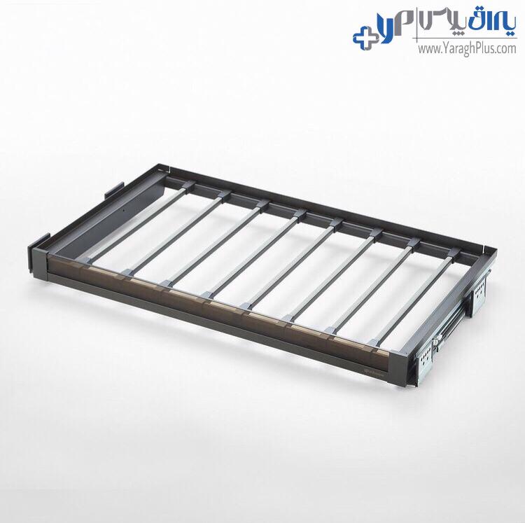 جای شلوار ریلی داخل کمد لباس با فرانت شیشه قابل رگلاژ آرام بند یونی هاپر WS4143G