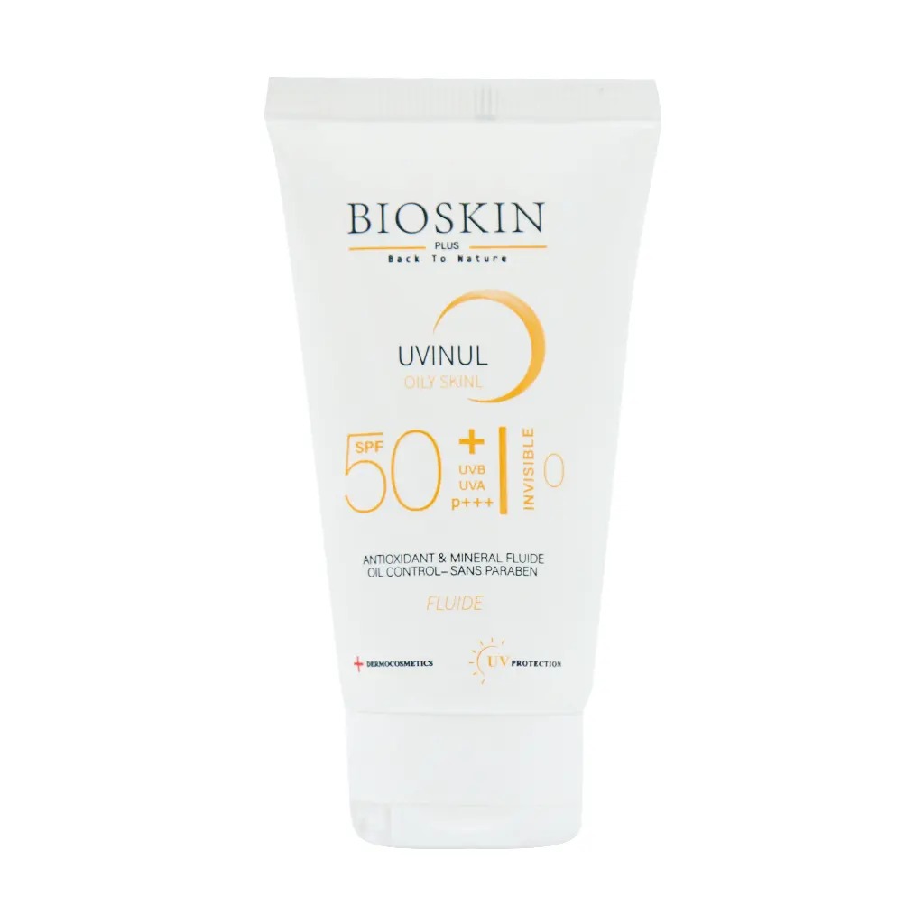 فلوئید ضد آفتاب SPF50 پوست چرب و مختلط بایو اسکین پلاس 40 میل Bio Skin Plus SPF50 Sunscreen Fluid For Oily Skin 40 ml