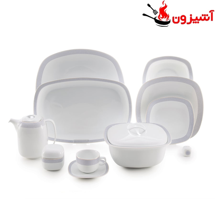 سرویس 98 پارچه 12 نفره طرح لورن طلایی