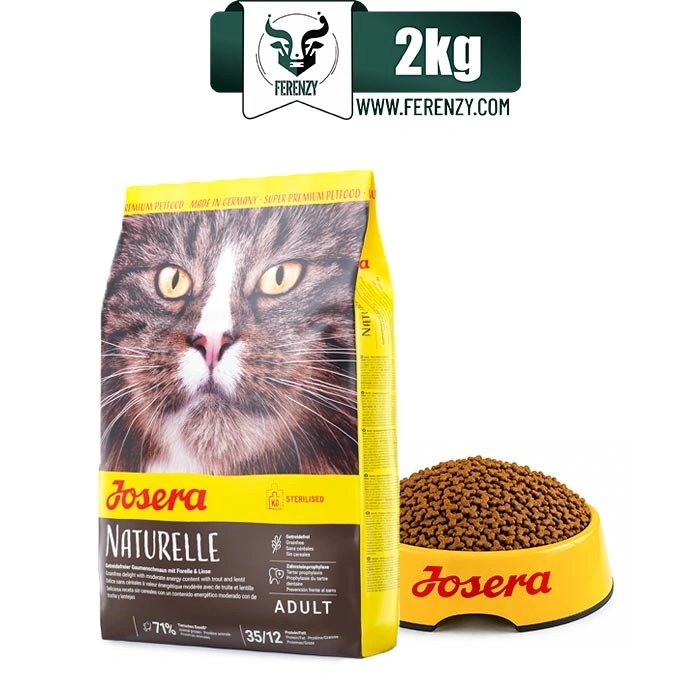 غذای خشک گربه عقیم شده جوسرا طعم ماهی مدل نیچرله Naturelle Josera وزن 2 کیلوگرم