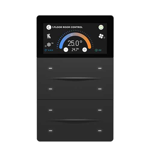 کلید هوشمند iX-M 3'' 8 Button KNX Touch Panel / Black