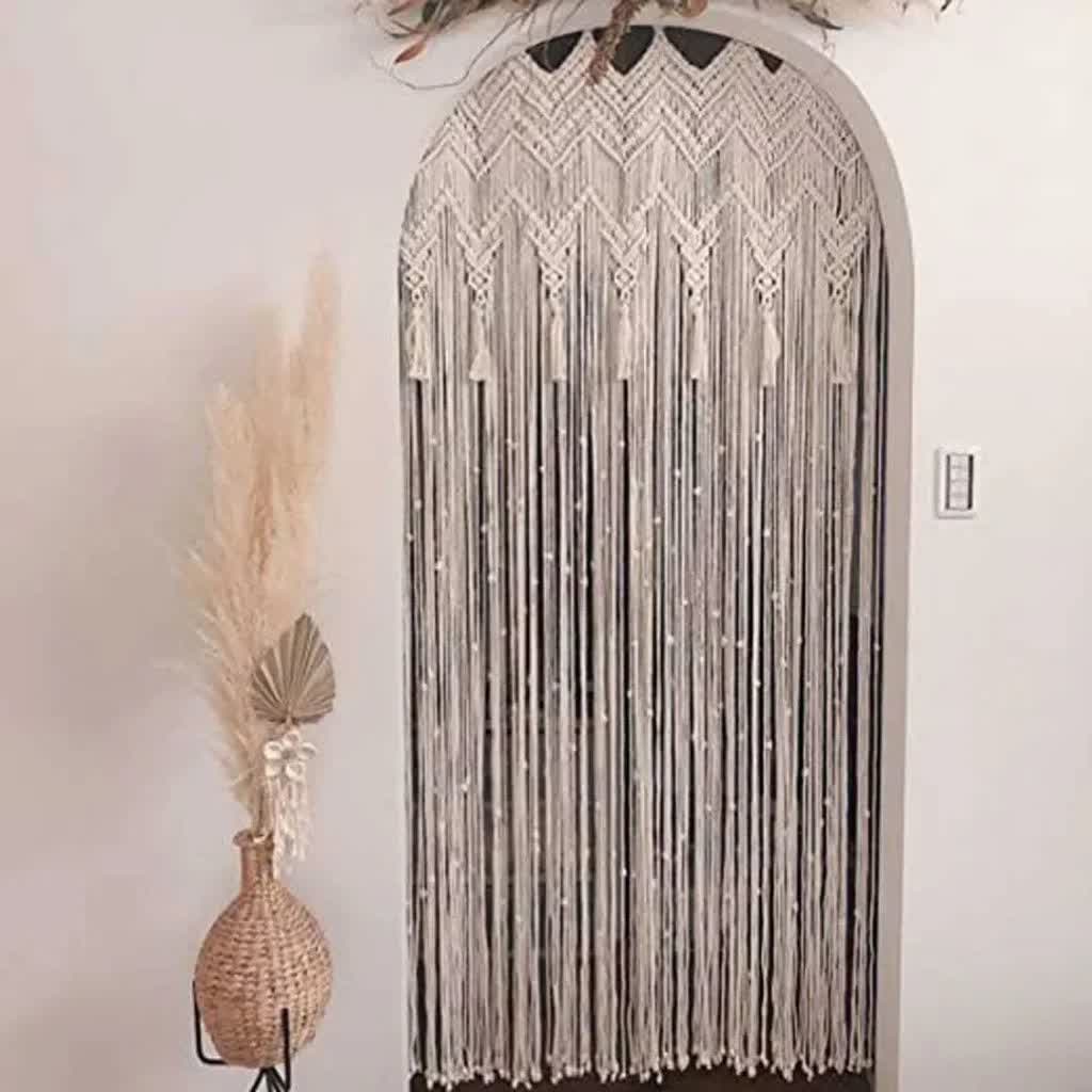 پرده مکرومه طرح سفارشی