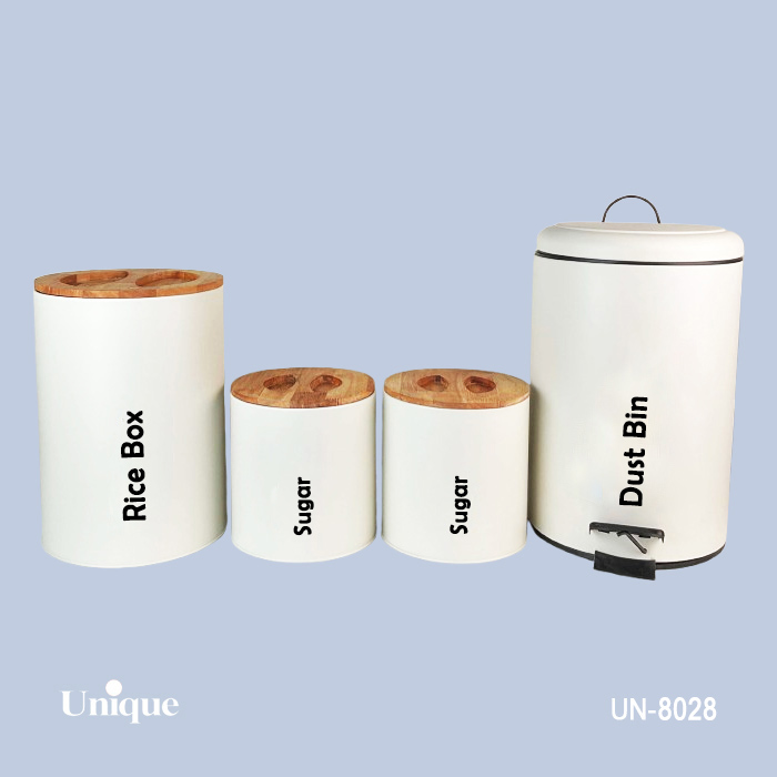 ست 4 پارچه سفید درب بامبو یونیک کد UN-8028