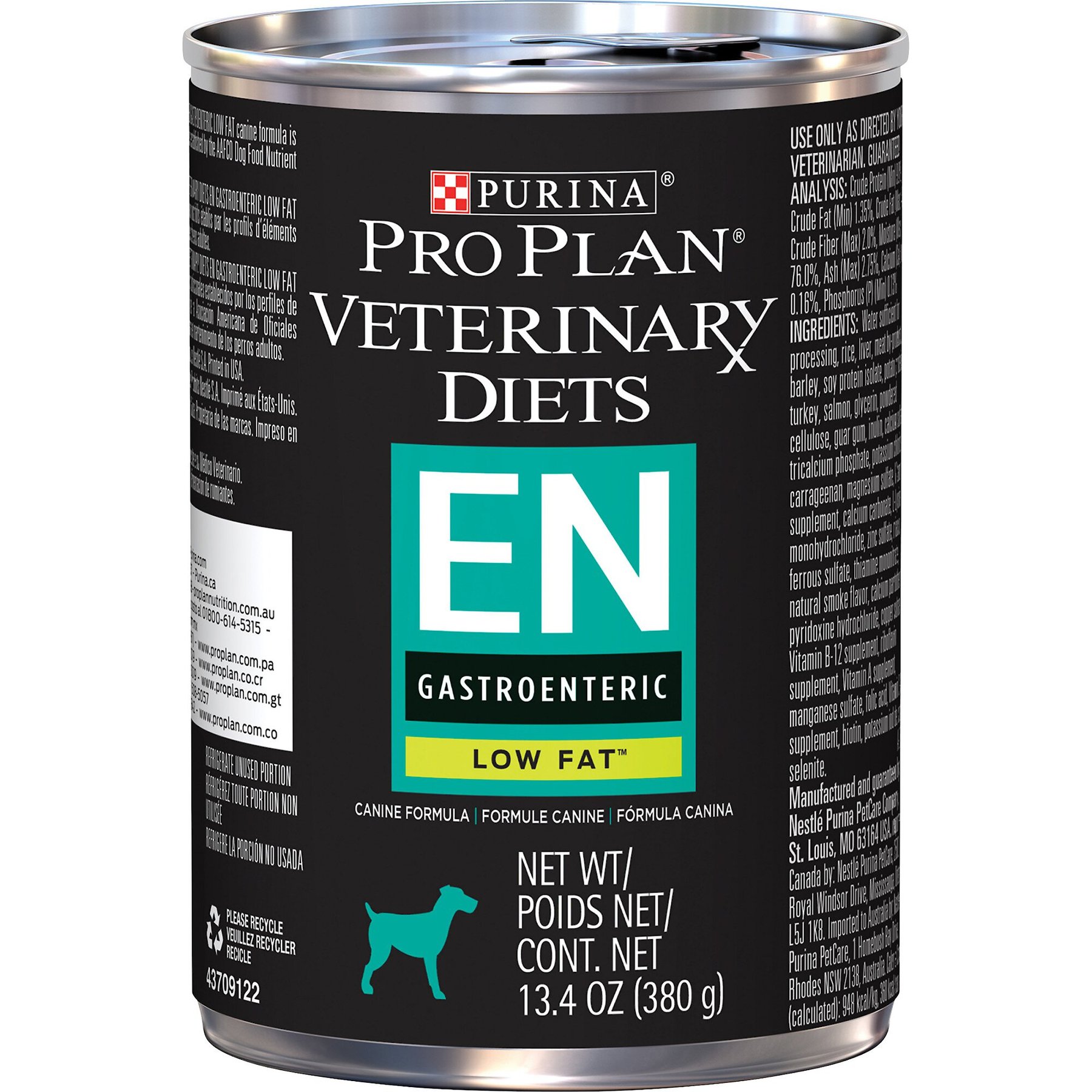 پک غذای سگ پورینا پرو پلن سگ بالغ EN گوارشی کم چرب ۱۲ عدد ۳۸۰ گرمی | Purina Pro Plan Veterinary Diets EN Low Fat 12x13.4oz
