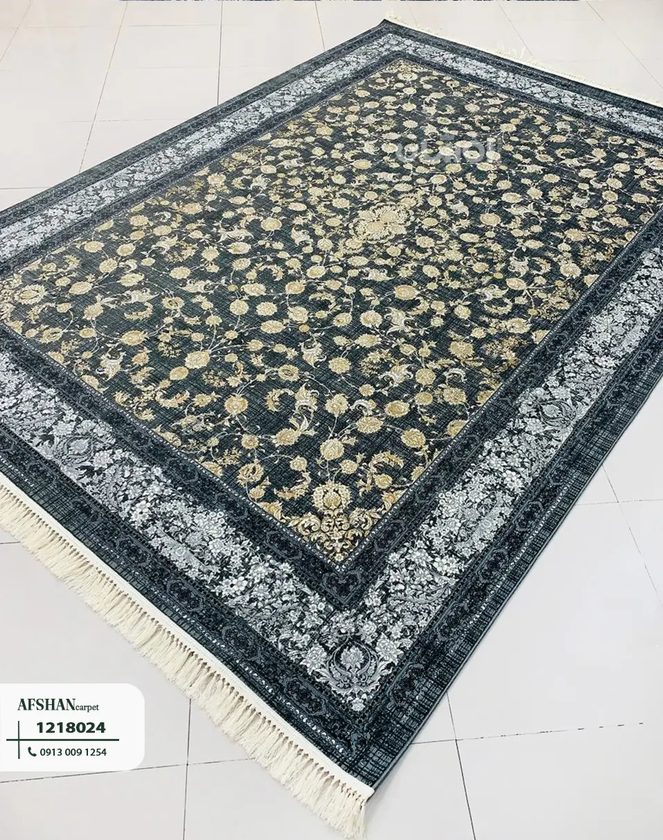 فرش 1200شانه آکرولیک طرح سودا کد 1218024 غزل